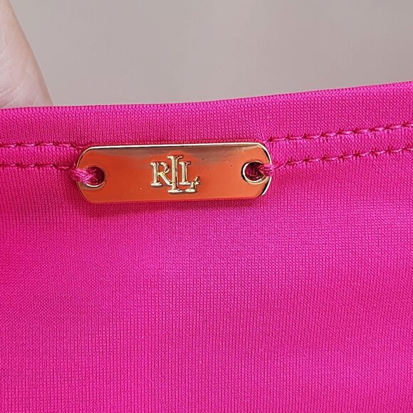 Ralph Lauren Size 10 Womens Pink Halter One Piece Swimsuit NWT $135 - Picture 9 of 11